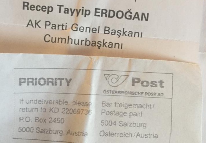 Erdoğan’dan imzalı mektup